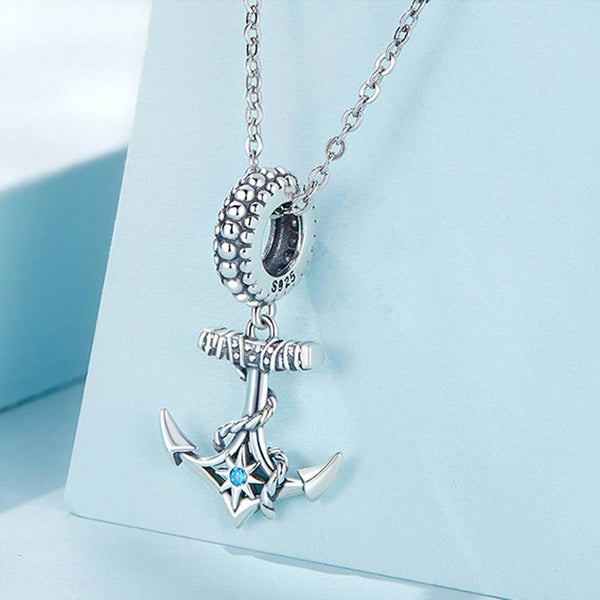 925 Sterling Silver Anchor Pendant Bracelet Beads Bracelets