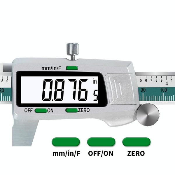 Digital Display Vernier Caliper 0 150Mm Stainless Steel Green Vernier Calipers