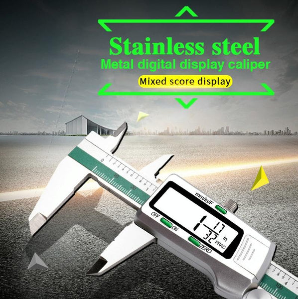 Digital Display Vernier Caliper 0 150Mm Stainless Steel Green Vernier Calipers