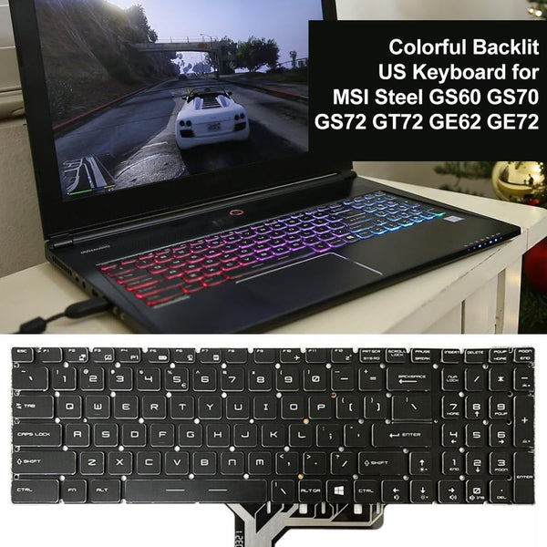 Backlit Laptop Keyboard For Msi Steel Series Us Version Keyboards