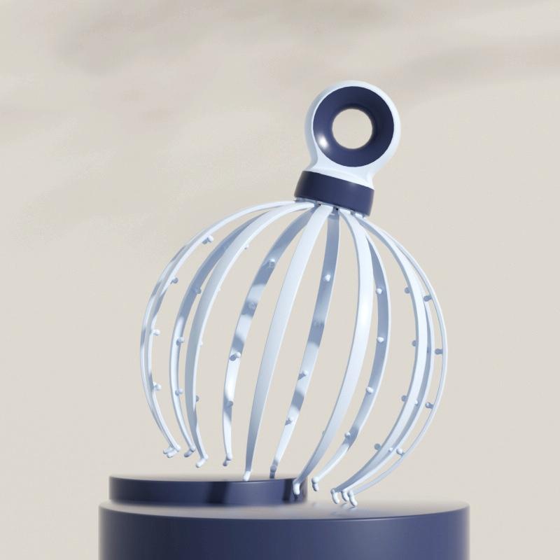 12 Claw Scalp Massager Relaxing Head Meridian Tool Blue Massagers