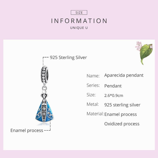 925 Sterling Silver Virgin Pendant For Diy Bracelets & Necklaces Charms & Pendants