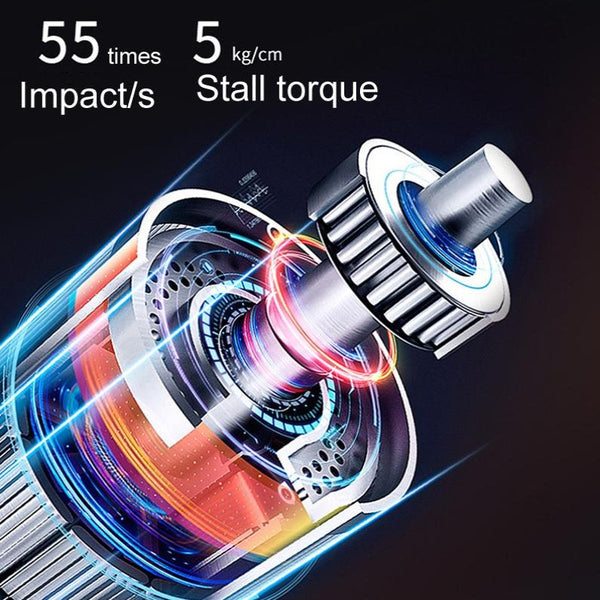 Electric Shock Muscle Massage Gun Silver Pocket For Health And Beauty Use Massagers