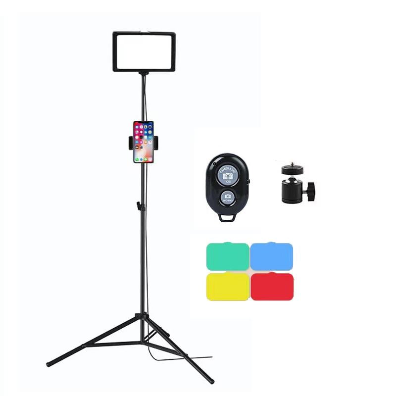 6 Three Colour Photography Flat Panel Fill Light With Bluetooth Remote And 0.5M Bracket Other Lighting & Studio