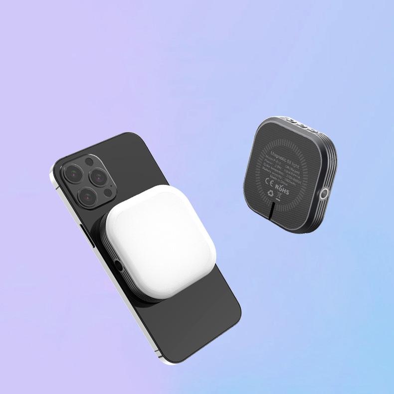 Rechargeable Mini Magnetic Selfie Light Tri Colour Temperature Selfie Lights