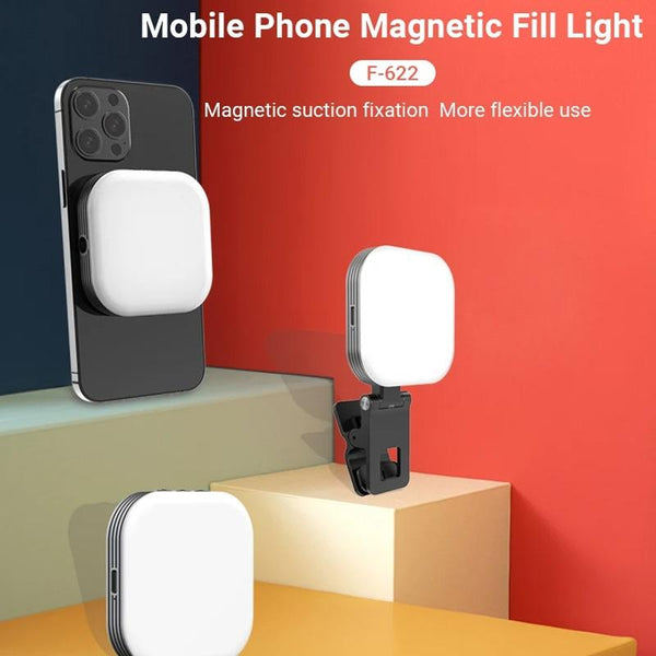 Rechargeable Mini Magnetic Selfie Light Tri Colour Temperature Selfie Lights
