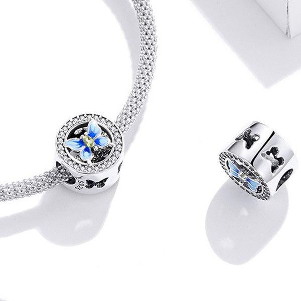 925 Sterling Silver Diy Butterfly Bracelet Pearl Accessories Scc1682 Charms & Pendants