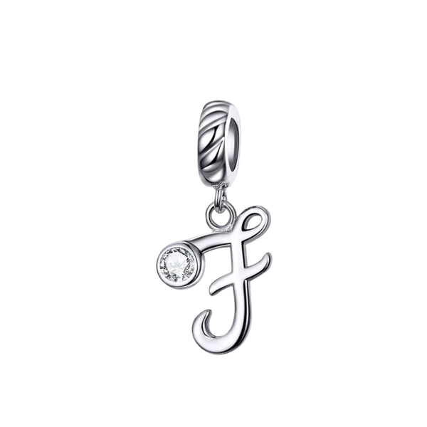 925 Sterling Silver Personalized Letter Pendant For Diy Bracelets And Necklaces Style Charms & Pendants