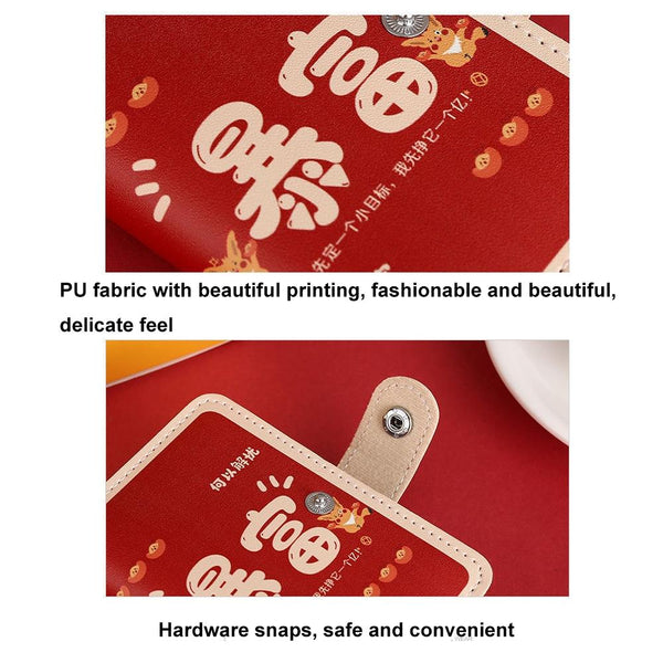 Festive Cartoon Snap Anti Degaussing Card Holder Lucky Change Id Storage Bag Good Luck Business Card Holders