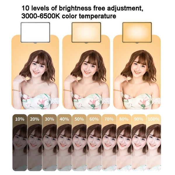 10 Three Colour Temperature Flat Panel Live Fill Light 2.1M Bracket & Clip Other Lighting & Studio