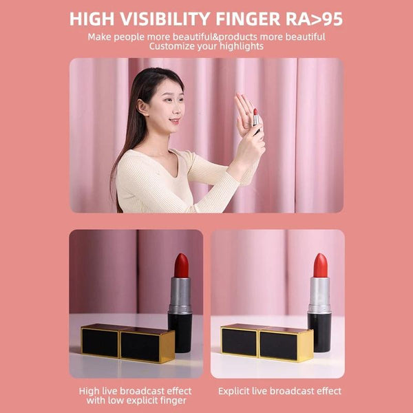 Full Screen Selfie Ring Light Tripod Set For Live Stream 210Cm Height Selfie Lights