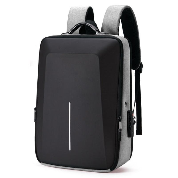 Anti Theft Hard Shell Backpack For Men With Alloy Frame Gray Bags