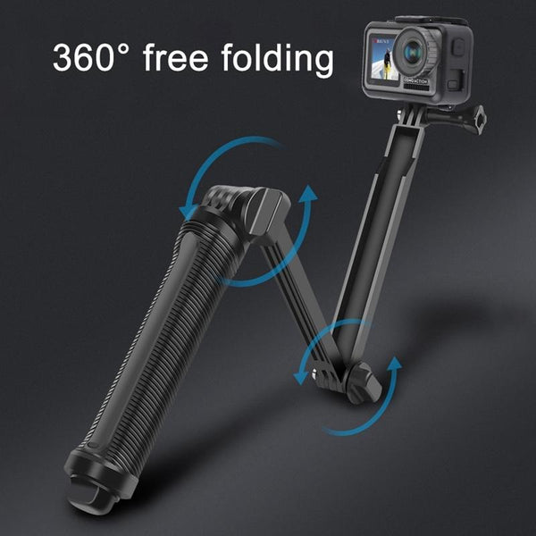 3 In 1 Monopod Tripod Selfie Stick For Gopro Hero12 Portable And Versatile Tripods & Monopods