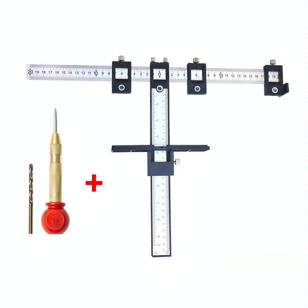 Woodworking Punch Locator For Cabinet Doors Black Handle Set Cabinet Knobs