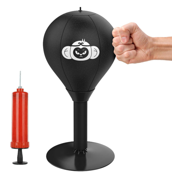 Desktop Speed Ball For Boxing Training Monkey Design + Children Gloves Pump Punching Bags