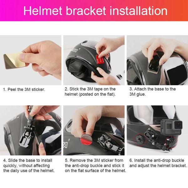 Multi Joint Helmet Mount Set For Action Cameras Audio And Video Accessories Bike Camera Holders Mounts