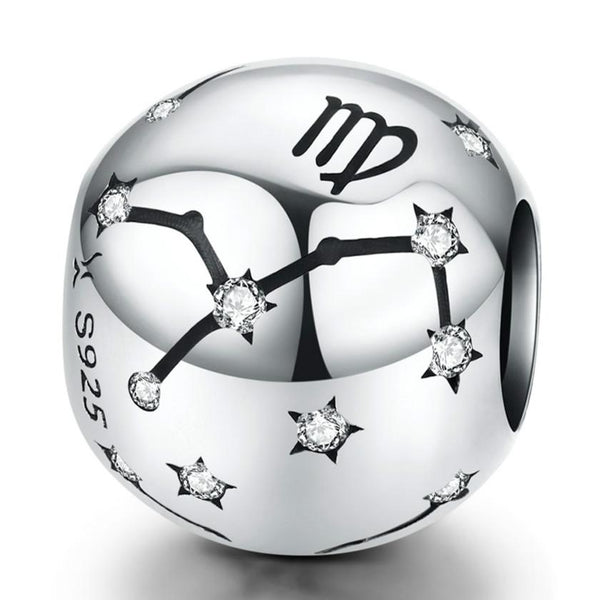 925 Sterling Silver Diy Zodiac Bracelet Beads Virgo Style Charms & Pendants