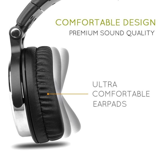 Rose Gold Head Mounted Wired Headphone With Noise Reduction & Microphone Headphones