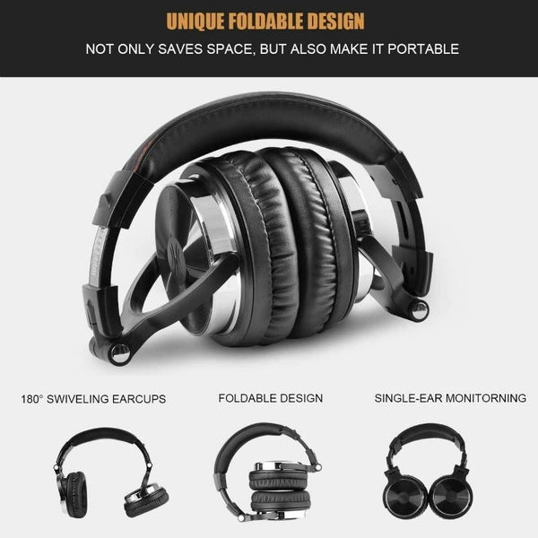 Rose Gold Head Mounted Wired Headphone With Noise Reduction & Microphone Headphones