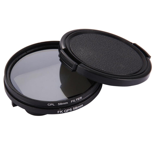 3 In 1 58Mm Round Cpl Lens Filter For Gopro Hero7 / 6 With Cap Camera Drone Accessories