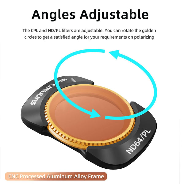 Sunnylife 3 In 1 Nd16 Camera Lens Filter For Dji Osmo Pocket No Gimbal Reset Nd64 Camera Drone Accessories