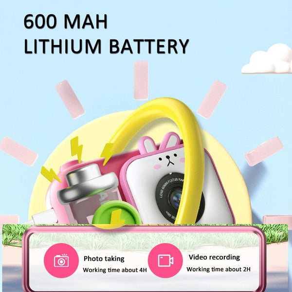 48Mp Dual Lens Kids Digital Camera With 2.4 Ips Screen And 32Gb Tf Card Blue Fox 64G Digital Cameras