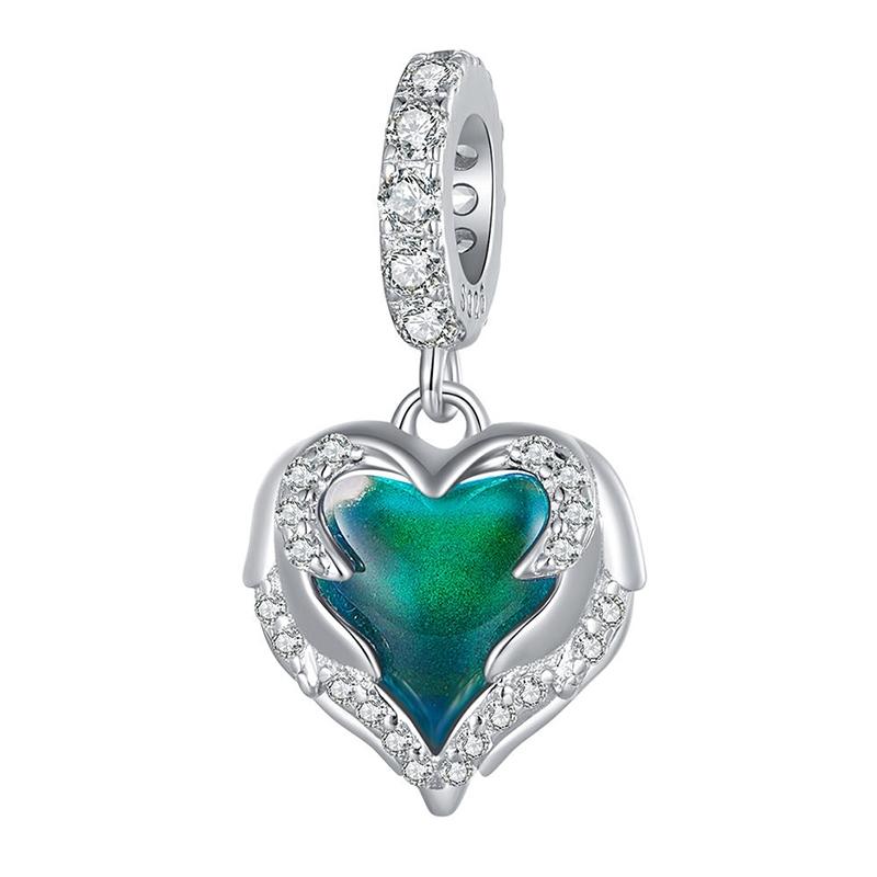 925 Sterling Silver Temperature Sensitive Heart Pendant For Jewelry Charms & Pendants