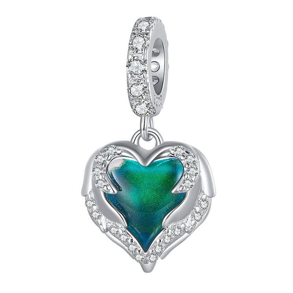 925 Sterling Silver Temperature Sensitive Heart Pendant For Jewelry Charms & Pendants