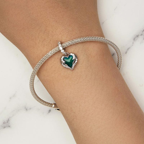 925 Sterling Silver Temperature Sensitive Heart Pendant For Jewelry Charms & Pendants