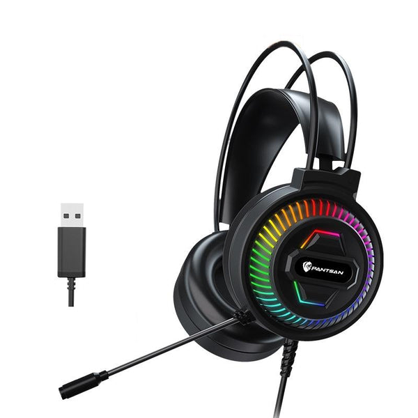 Usb Head Mounted Rgb Headset 7.1 Surround Sound Headsets