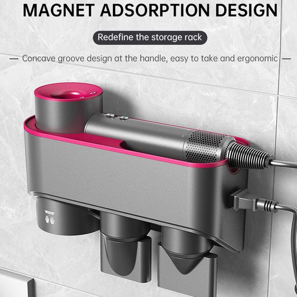 Wall Mounted Hair Dryer Bracket Storage Rack Black Nickel Ordinary Red Bathroom Storage & Organisers