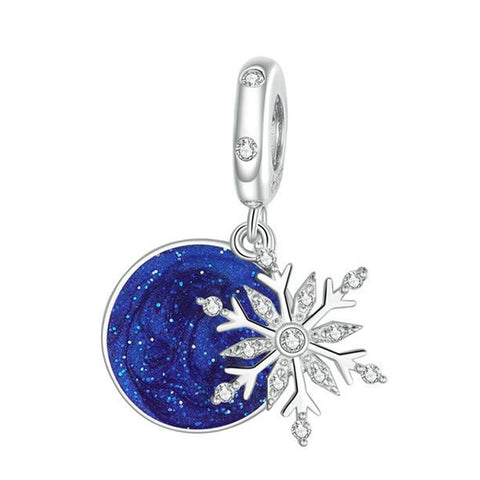 925 Sterling Silver Winter Snowflake Diy Bracelet Bead Charms & Pendants