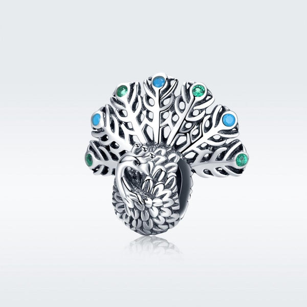 925 Sterling Silver Pea Beaded Diy Bracelet Charms & Pendants