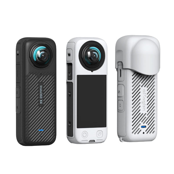 Amagisn Silicone Protective Cover For Insta360 X4_White Camera Cases Bags & Covers