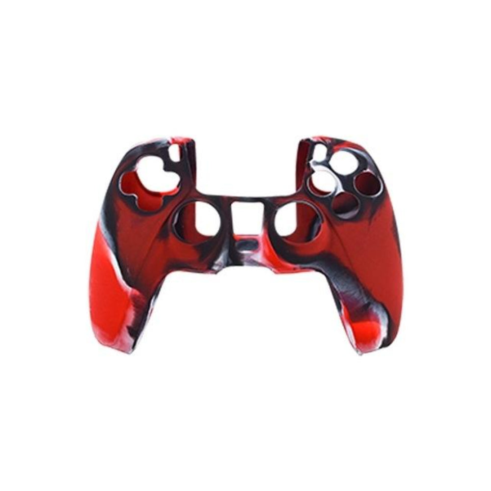 Camouflage Red Silicone Case For Ps5 Controller Protective Cover Bags Skins & Travel Cases