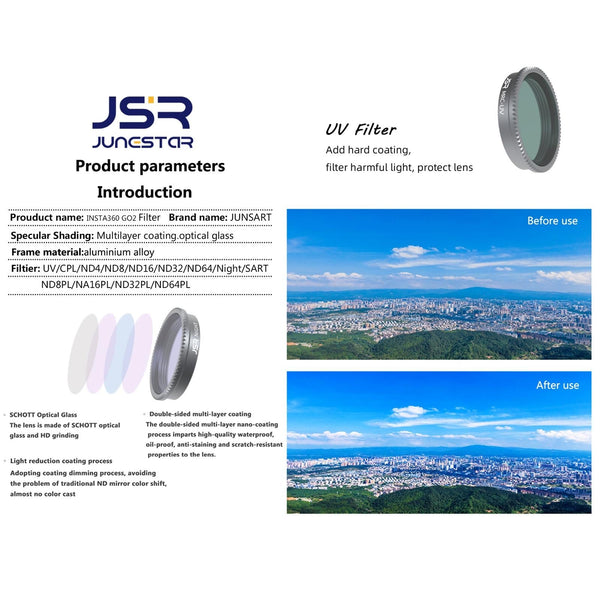 3 In 1 Cpl Nd8 Nd16 Lens Filter For Insta360 Go 2 / Series Cameras Nd32 Camera Drone Accessories