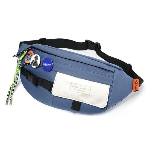Chest Shoulder Messenger Bag Badge Blue + Lanyard Bags