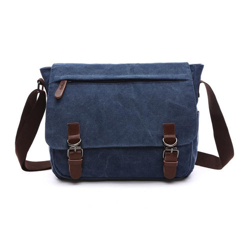 Dark Blue Canvas Shoulder Bag For Business And Tech Women's Bags & Handbags