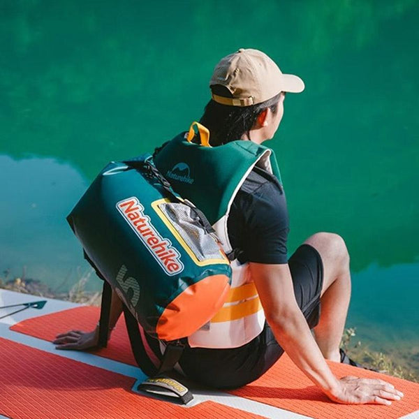 Waterproof Rafting Bag Dry Wet Separate Shoulder Pack For Outdoor Swimming 10L Green 25L Yellow Dry Bags