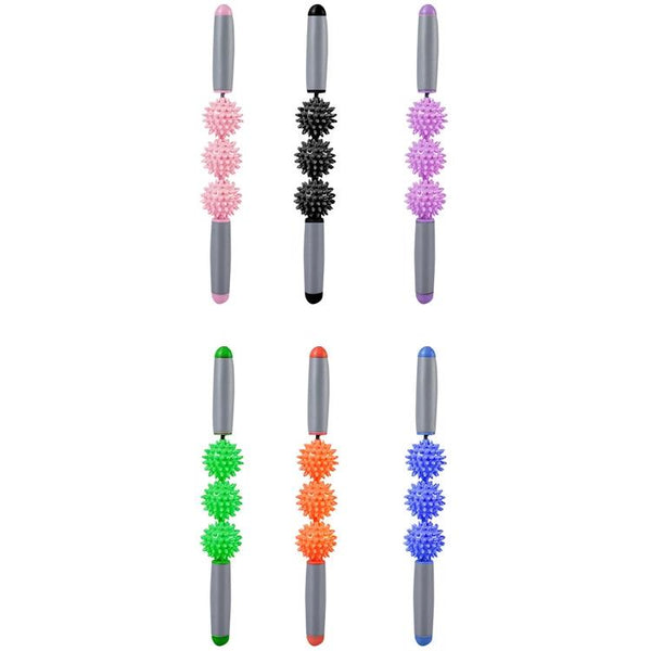 3 In 1 Eva Foam Roller Set 45Cm Length Blue Crescent Foam Rollers