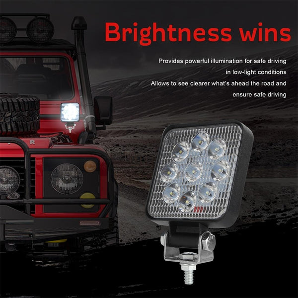 3 Inch 6.3W 6000K Led Square Light 9 Led 10 30V Offroad Truck Car Fog Spotlight Led Car Lights
