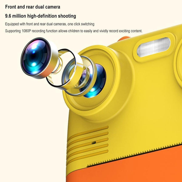 Instant Print Camera With Dual Lens 2.8 Screen For Kids Blue 32G Digital Cameras