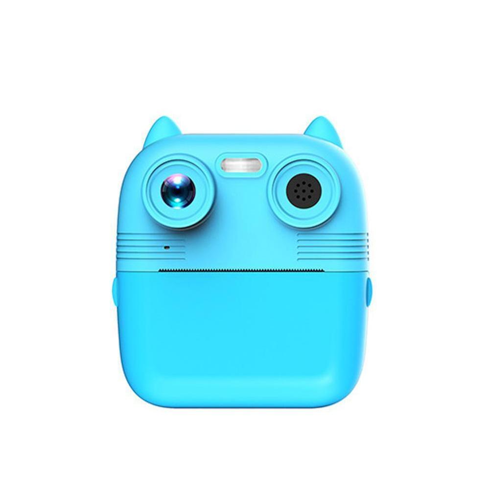 Instant Print Camera With Dual Lens 2.8 Screen For Kids Blue 32G Digital Cameras