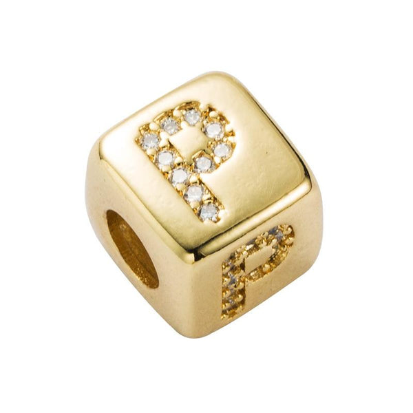 Brass Micro Inlaid Couple Red String Diy Bracelet English Letter Beads Style P Bracelets