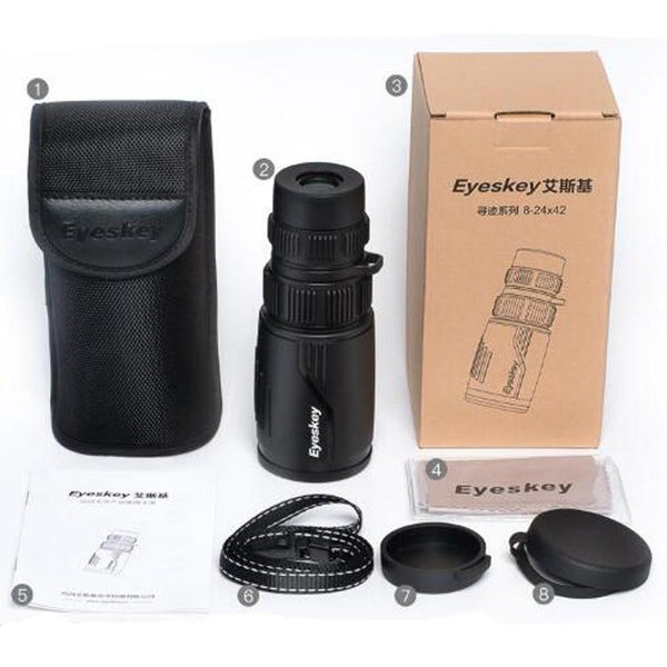 Waterproof Monocular Binoculars 8 24X42 Zoom For Mobile Phone Photography Binoculars & Monoculars