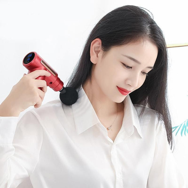 Electric Shock Muscle Massage Gun Mini Black Pocket For Health And Beauty Massagers