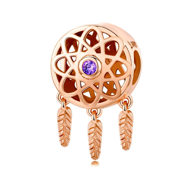 Rose Gold Plated Hollow Beads Charms & Pendants