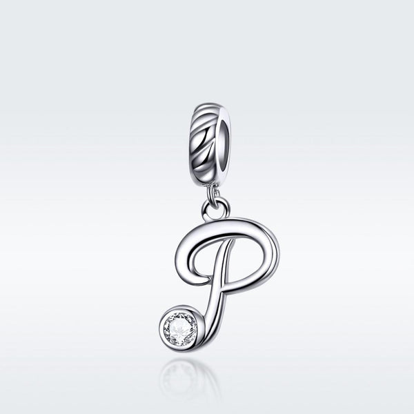 925 Sterling Silver Personalized Letter Pendant For Diy Bracelets & Necklaces Style Charms & Pendants