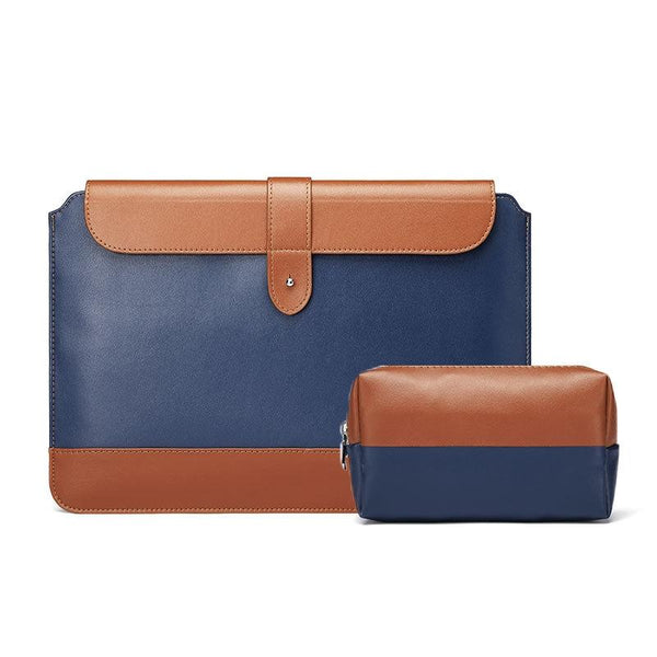 Parallel Deals 11 12 Inch Microfiber Notebook Liner & Power Bag Blue Brown Laptop Cases & Bags