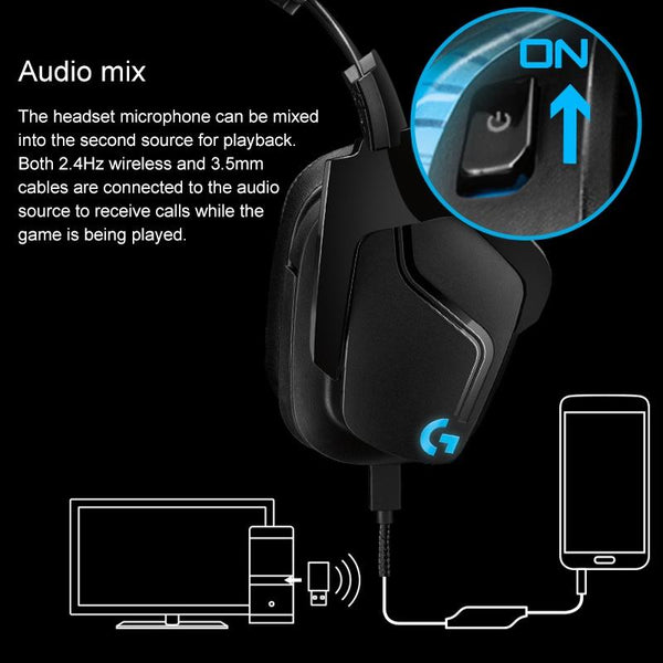 Wireless Dual Mode Gaming Headset With Noise Reduction Headsets